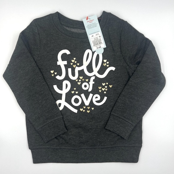Cat & Jack Other - Full of Love Toddler Sweatshirt in Grey Cat & Jack from Target